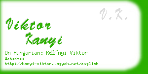 viktor kanyi business card
